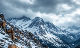 Immagine di temporali e neve previsti per il weekend