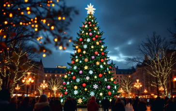 Albero di Natale al Rockefeller Center illuminato