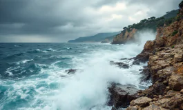 Mareggiate e vento forte in Toscana durante allerta meteo