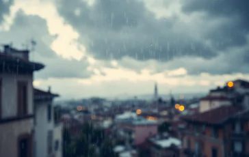 Mappa meteo con allerta maltempo per il Sud Italia