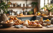 Anziani pasticceri preparano dolci natalizi per bisognosi