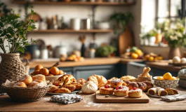 Anziani pasticceri preparano dolci natalizi per bisognosi