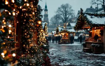 Immagine del mercatino di Natale a Magdeburgo dopo l'attentato