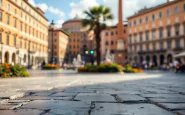 Immagine dei cantieri in Piazza Pia a Roma