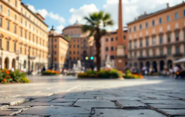 Immagine dei cantieri in Piazza Pia a Roma