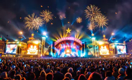 Tony Effe durante il concerto di Capodanno a Roma