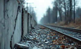 Crollo di un muro perimetrale che blocca treni nel Fiorentino