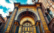 Vista del Duomo di Monreale con mosaici dorati