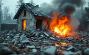 Immagine della devastazione causata dall'esplosione a Molazzana