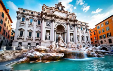 La fontana di Trevi riaperta con acqua scintillante