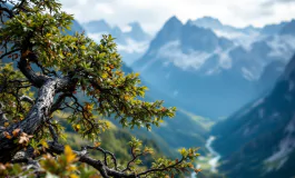 Punta di Dan con forte vento in Alto Adige