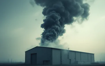 Incendio in un capannone nella periferia est di Roma