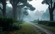 Fiamme e fumo durante l'incendio a Roma