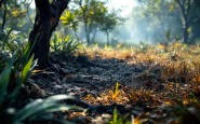 Incendio a Villa Borghese con fumi e vigili del fuoco