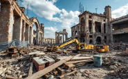 Incendio in un cantiere abbandonato a Roma