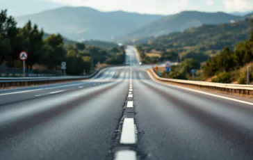 Incidente stradale sull'autostrada A2 con veicoli coinvolti