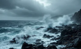 Immagine delle Isole Tremiti isolate a causa del maltempo