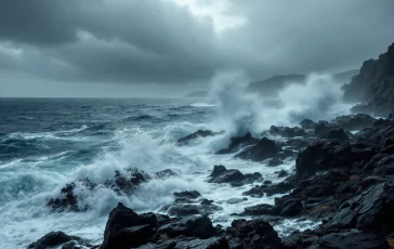 Immagine delle Isole Tremiti isolate a causa del maltempo