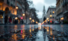 Nubifragio a Roma con strade allagate e traffico bloccato