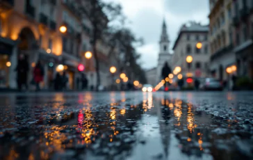 Nubifragio a Roma con strade allagate e traffico bloccato