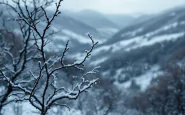 Paesaggio innevato in Italia durante le festività natalizie