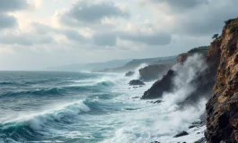 Immagine di maltempo in Italia con nuvole scure