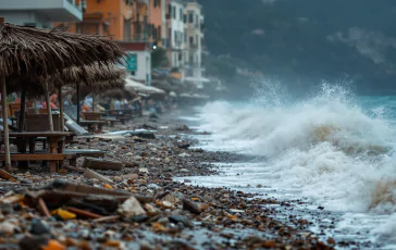 Mareggiata colpisce il litorale di Roma causando erosione