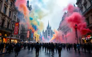 Corteo di protesta a Milano contro la guerra e ddl 1660