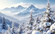 Panorama innevato dell'Appennino emiliano in inverno