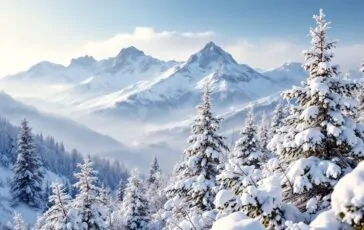 Panorama innevato dell'Appennino emiliano in inverno