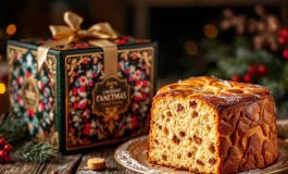 Panettone decorato che celebra la tradizione di Milano