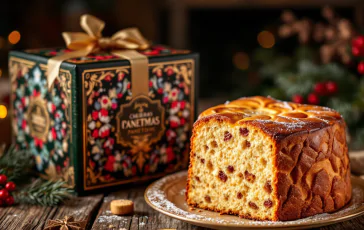 Panettone decorato che celebra la tradizione di Milano