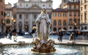 Papa Francesco durante la celebrazione dell'Immacolata a Roma