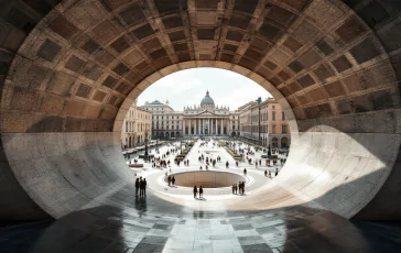 Piazza Pia a Roma, nuova area pedonale per il Giubileo 2025