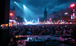 Artisti in protesta durante il concerto di Capodanno a Roma