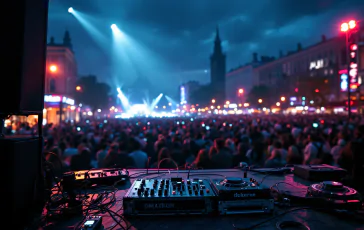 Artisti in protesta durante il concerto di Capodanno a Roma