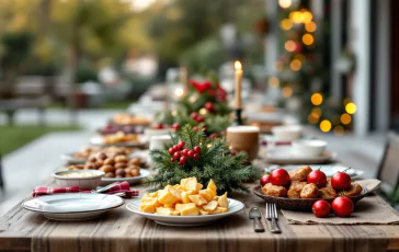 Pranzo di Natale della comunità di Sant'Egidio con persone sorridenti