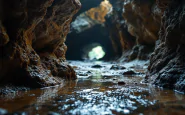 Ottavia Piana durante il salvataggio in grotta