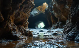 Ottavia Piana durante il salvataggio in grotta