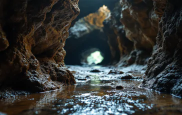 Ottavia Piana durante il salvataggio in grotta