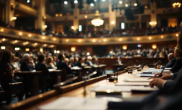 Sergio Mattarella durante l'assemblea congressuale dell'Upi