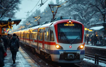 Treno Sicilia Express in partenza per un viaggio economico