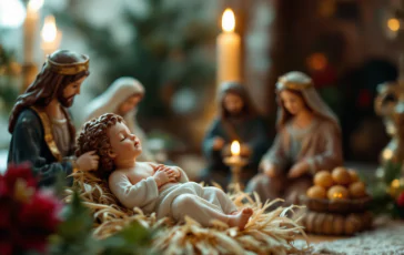 Presepe del Vaticano con simboli religiosi significativi