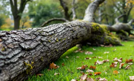 Albero caduto in un parco di Roma dopo la tragedia