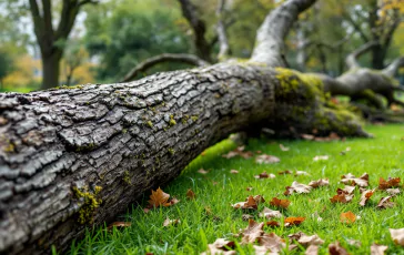 Albero caduto in un parco di Roma dopo la tragedia