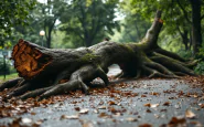 Donna schiacciata da un albero durante una tempesta a Roma