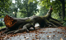 Donna schiacciata da un albero durante una tempesta a Roma