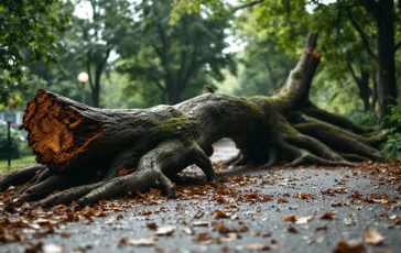 Donna schiacciata da un albero durante una tempesta a Roma