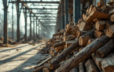 Immagine di un cantiere in Toscana dopo un incidente mortale