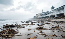 Immagine evocativa del disastro dello tsunami del 2004